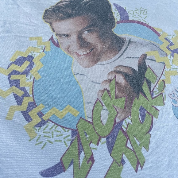 Zack Attack Saved By The Bell Worn Tee T-Shirt - Picture 2 of 3